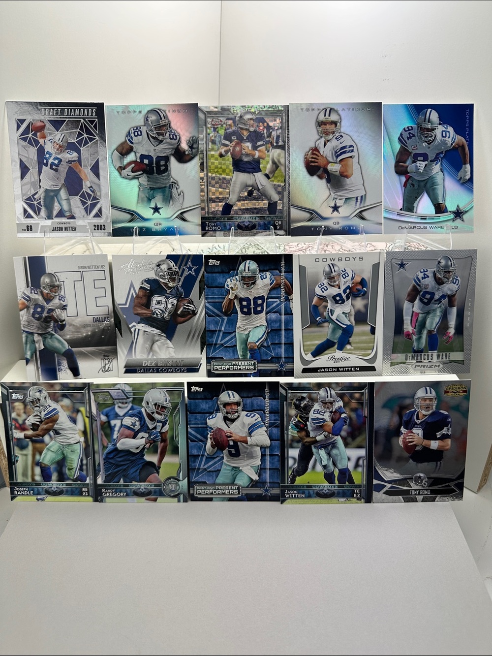 Cowboys Tony Romo/Jason Witten/Dez Bryant/DeMarcus Ware lot of 15